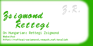 zsigmond rettegi business card